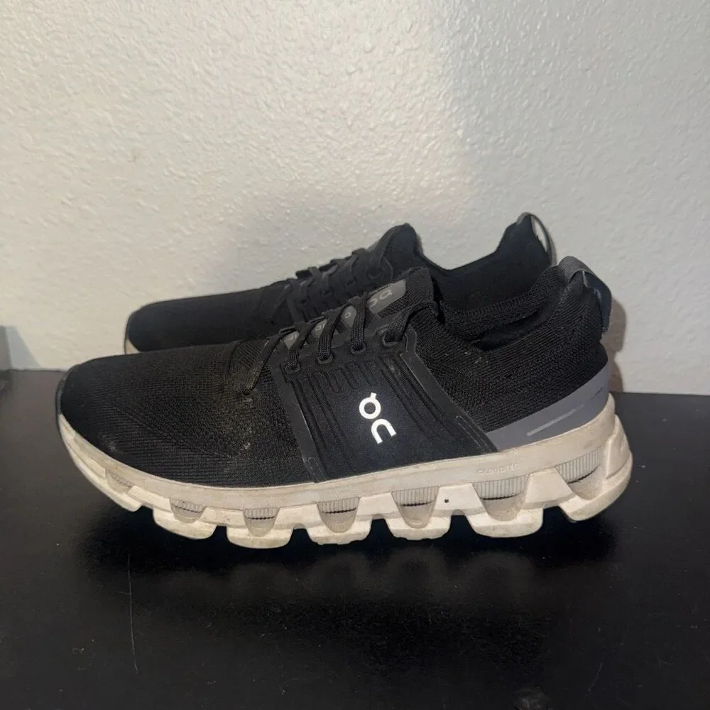 On Cloudswift 3 Womens Size 7.5 Black White Athletic Running Shoes Sneakers